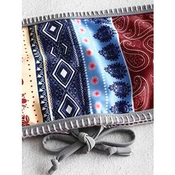 ZAFUL Women Strapless High Cut Bandeau Bikini Swimwear