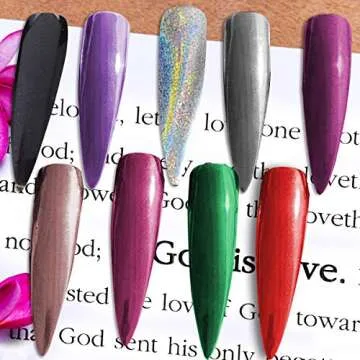 Duufin 22 Colors Chrome Nail Powders Metallic Nail Powder Mirror Effect Nail Art Chrome Powder with 22 Pcs Eyeshadow Sticks, 1g/Jar