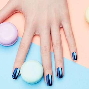 Duufin 22 Colors Chrome Nail Powders Metallic Nail Powder Mirror Effect Nail Art Chrome Powder with 22 Pcs Eyeshadow Sticks, 1g/Jar