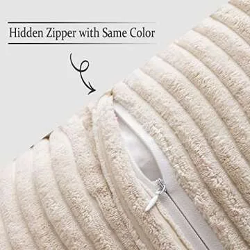 MIULEE Super Soft Corduroy Pillow Covers Set of 2 16x16