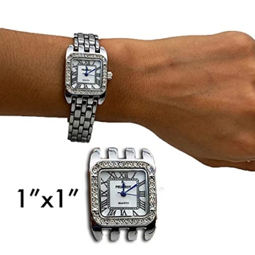 Peugeot Women's Luxury Tank Watch with Panther Link Bracelet