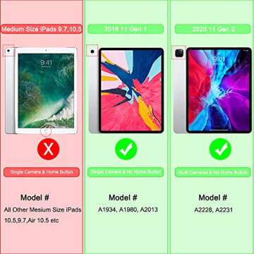 Soke for iPad Pro 11 Case 2020 & 2018 with Pencil Holder - [Full Body Protection + Apple Pencil Char...