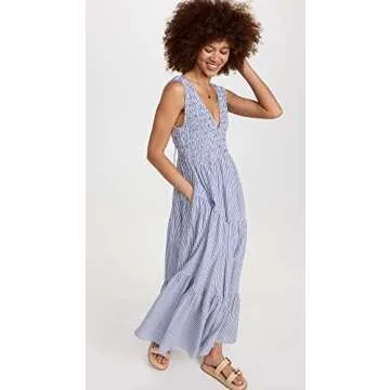Free People Juno Maxi Dress - Chic Ivory Stripes for Summer Style