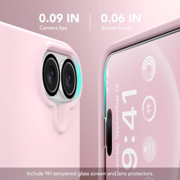 GONEZ iPhone 16 Magnetic Case with Protectors in Pink