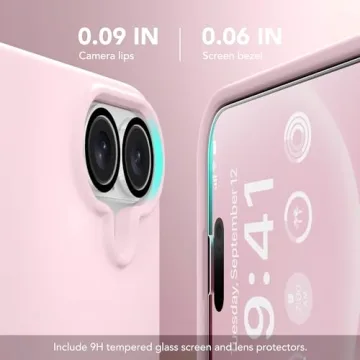 GONEZ iPhone 16 Magnetic Case with Protectors in Pink