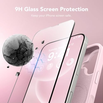 GONEZ iPhone 16 Magnetic Case with Protectors in Pink