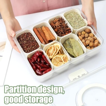 Versatile Travel Snack Container with Dividers for Fresh Snacks