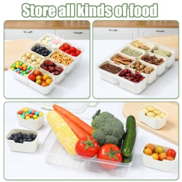 Versatile Travel Snack Container with Dividers for Fresh Snacks