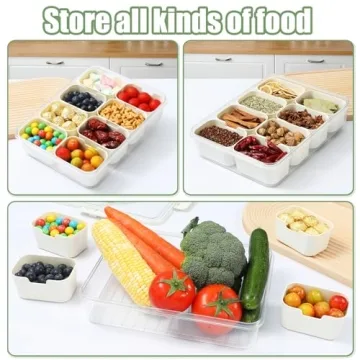 Versatile Travel Snack Container with Dividers for Fresh Snacks
