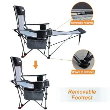 Adjustable POEPORE Camping Chair - Ultimate Comfort & Portability