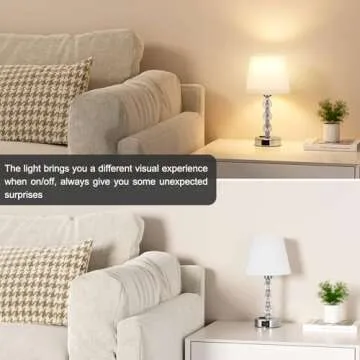 Acaxin Bedside Lamps Set of 2 with USB Ports and Touch Control