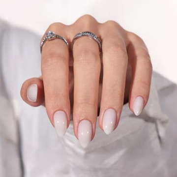 BTArtbox White Press-On Nails - Elegant & Easy to Apply