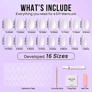 BTArtbox White Press-On Nails - Elegant & Easy to Apply