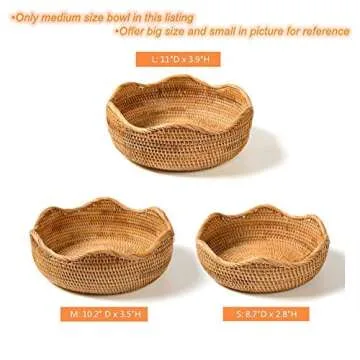AMOLOLO Rattan Basket for Fruits and Decor Ideas