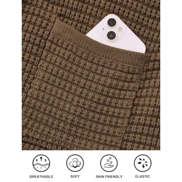 PRETTYGARDEN Women's Knit Cardigan Sweaters Fall Fashion Long Sleeve Open Front Button Down Trendy Casual Sweater Jacket (Coffee,Small)