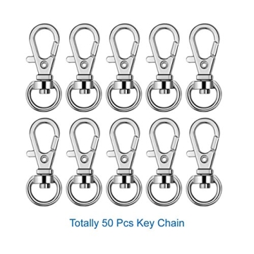 Selizo 150Pcs Keychain Craft Hooks, Rings, & Tassels