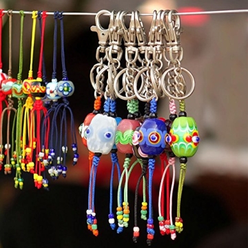 Selizo 150Pcs Keychain Craft Hooks, Rings, & Tassels