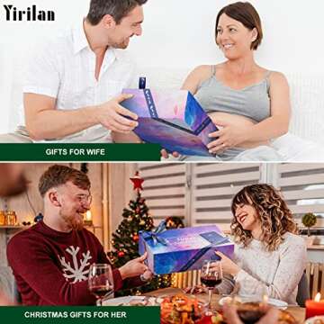 Yirilan Bathtub Caddy Tray, Foldable Bathroom Tray with Extending Side, and Waterproof Fabric Bookshelf, Luxury Bath Tray for 1 or 2 Person Bath and Bed Tray - Sister Gifts