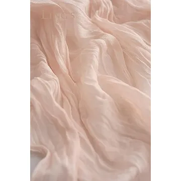 Ling's Moment 14ft Blush Cheesecloth Table Runner for Events