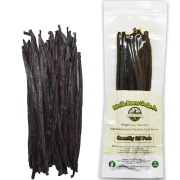 25 Grade A Planifolia Vanilla Beans for Gourmet Cooking and Extracts - NON-GMO