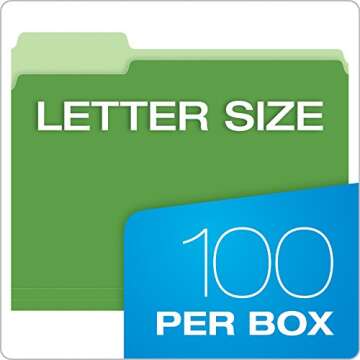 Pendaflex Two-Tone Color File Folders - 100 Bright Green