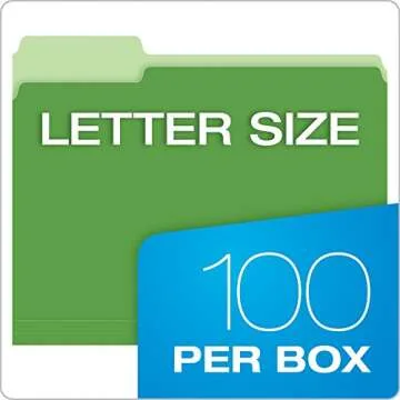 Pendaflex Two-Tone Color File Folders - 100 Bright Green