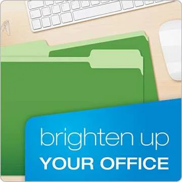 Pendaflex Two-Tone Color File Folders - 100 Bright Green