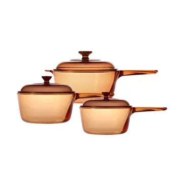 Visions 6pc Saucepan Set - Durable, Non-Toxic Cookware for All Stovetops