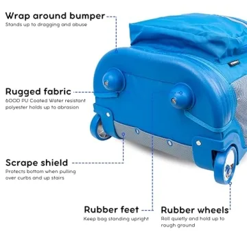 J World Kids Rolling Backpack - Stylish & Durable