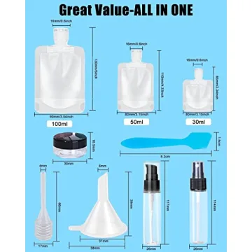 TSA Approved Leak-Proof Travel Pouches 17 Pack