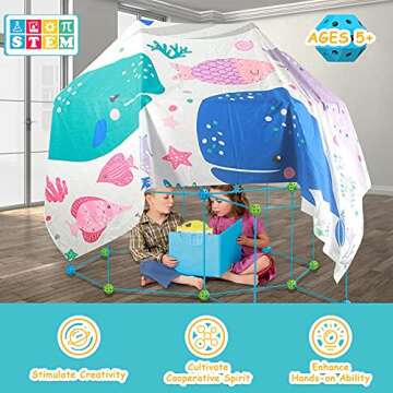 9IUoom Fort Building Kit for Kids - 120 Piece Fun Set