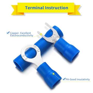 1200PCS Electrical Connector Kit-Sopoby Automotive Insulated CrimpTerminals Connectors for Wiring Mi...