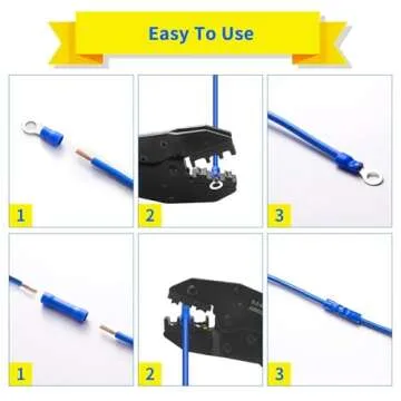 1200PCS Electrical Connector Kit-Sopoby Automotive Insulated CrimpTerminals Connectors for Wiring Mixed Ring Fork Spade Butt Connector Set