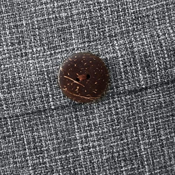 MIULEE 2 Decorative Linen Pillow Covers with Buttons