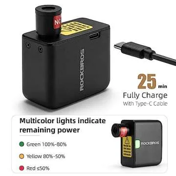 Portable ROCKBROS Mini Bike Pump 100PSI Electric Inflator