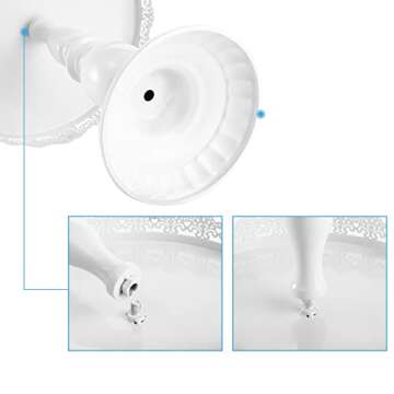 ZOOFOX 10-Piece Metal Cake Stand Set for Events