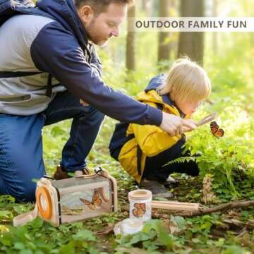 Macabaka Wooden Bug Catcher, 8-in-1 Insect Exploration Set for Kids