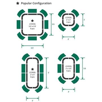 Vego Garden Raised Garden Bed Kit - 17" Tall, 4-in-1 Modular Metal Planter Box for Vegetables, Flowe...