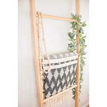 Sage in Thyme 7ft Wooden Beads Garland for Home Decoration