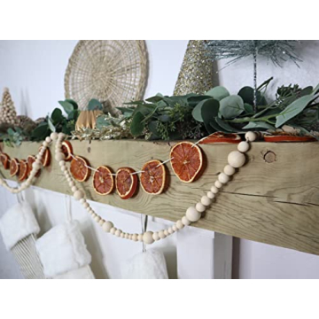 Sage in Thyme 7ft Wooden Beads Garland for Home Decoration