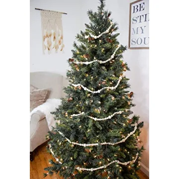 Sage in Thyme 7ft Wooden Beads Garland for Home Decoration