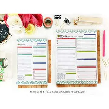 Tear Off To Do Pad by bloom - 80 Sheets Daily Planner