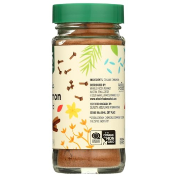 Organic Ground Cinnamon by Whole Foods Market 1.9 oz