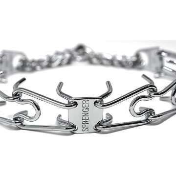 Herm Sprenger Prong Dog Training Collar Ultra-Plus Chrome Plated Steel Pet Pinch Collar No-Pull Collar for Dogs Anti Pull Training Collar Made in Germany 3.2mm x 23in Medium