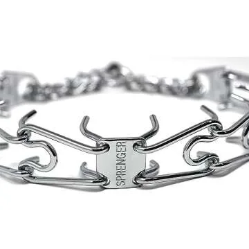 Herm Sprenger Prong Dog Training Collar Ultra-Plus Chrome Plated Steel Pet Pinch Collar No-Pull Collar for Dogs Anti Pull Training Collar Made in Germany 3.2mm x 23in Medium