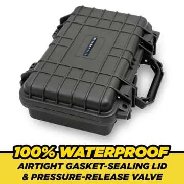 CASEMATIX Hard Gun Case for Pistols - TSA Approved Waterproof & Shockproof Gun Cases for Pistols, Compact 9mm Gun Case for Carrying Handgun with Scope and Accessories