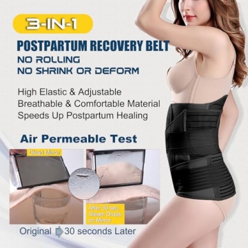 ChongErfei 3-in-1 Postpartum Belly Wrap for Recovery