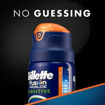 Gillette Fusion ProGlide Sensitive 2 in 1 Shave Gel, Ocean Breeze, Pack of 2, 12 oz Total