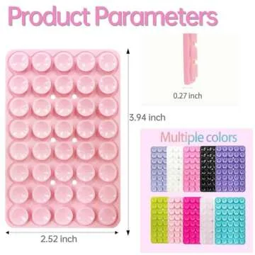 Yojaro Silicone Suction Cup Phone Case Mount Double Sided, Phone Accessories Hands-Free Strong Grip Holder for Selfies and Videos, Silicon Phone Stand for iPhone and Android Pink