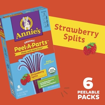 Annie's Organic Strawberry Peel-A-Parts Fruit Snacks 6 Count